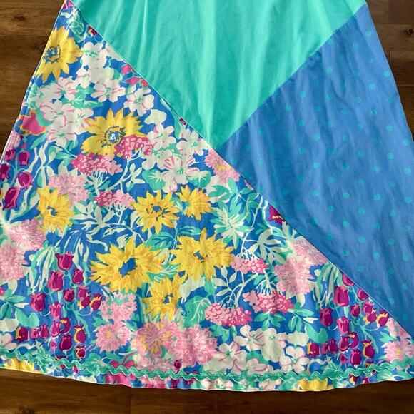 Matilda Jane Dream Chasers Polka Dot Daisy Floral Sleeveless Dress Blue Green 14 - Picture 4 of 8